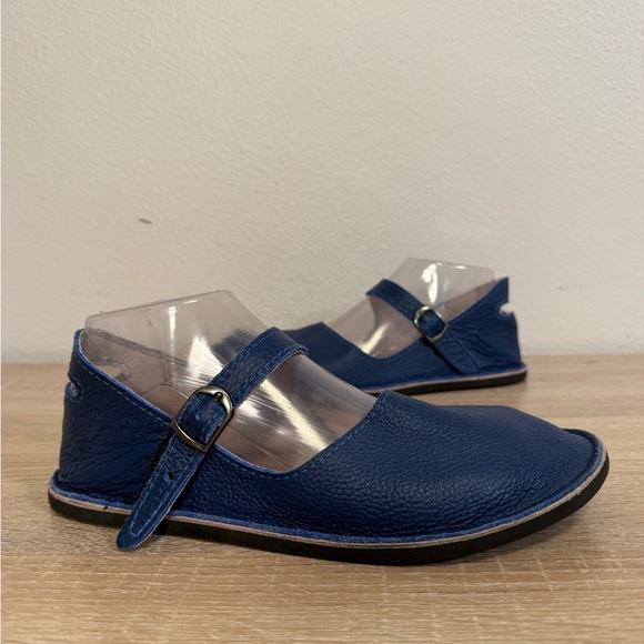 Softstar Merry Jane Shoes Women’s Sz 7 Blue Leather Barefoot Grounding Flats - Picture 7 of 11